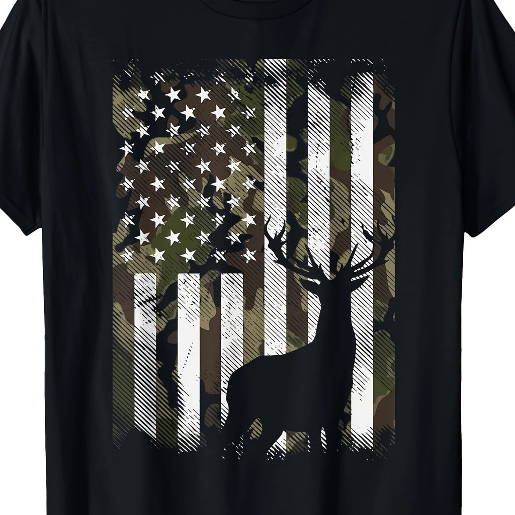 Wild-Life™: Buck-Wild Camo Flag Tee